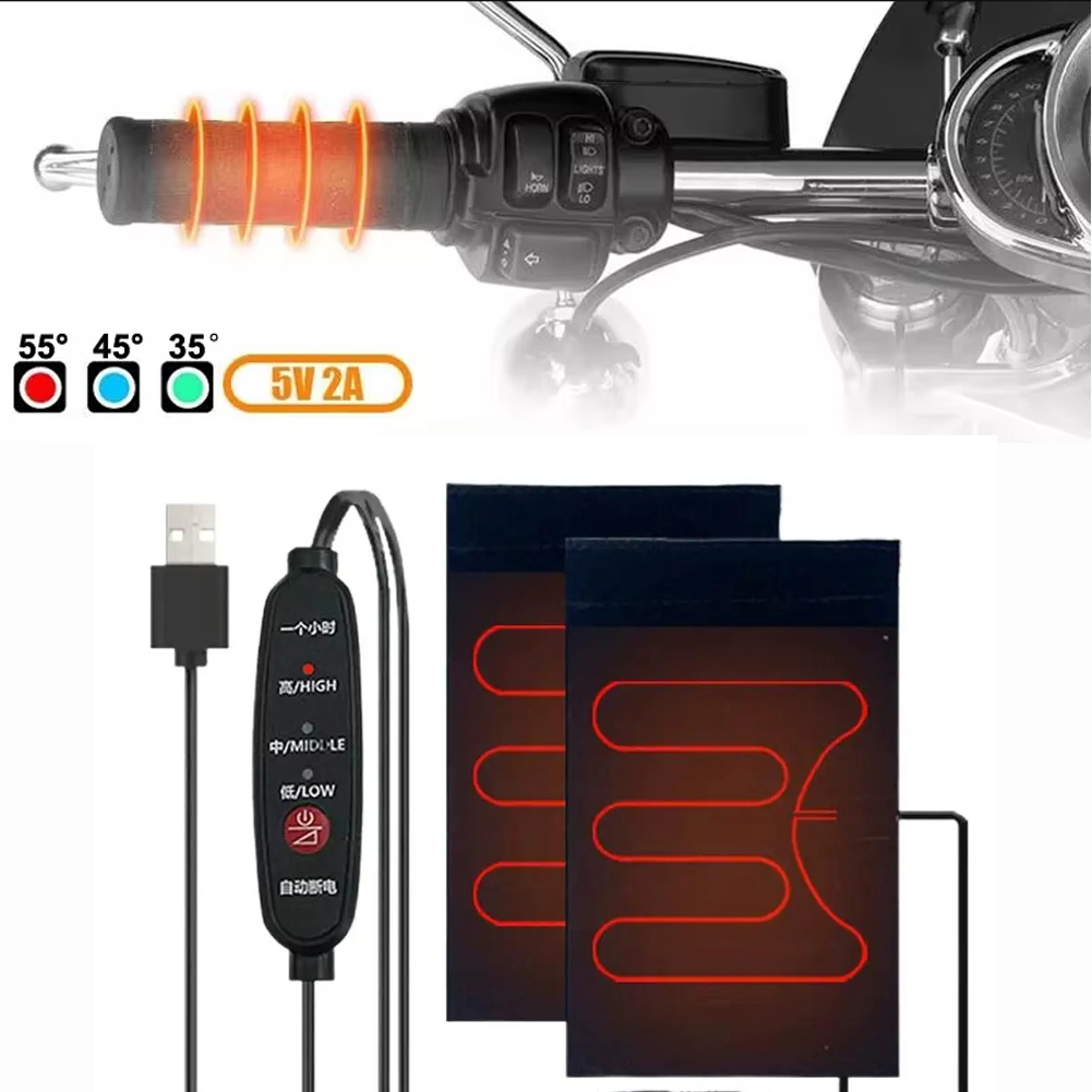Handlebar Grip Heated - Manoplas Aquecidas para Motocicleta USB 12V